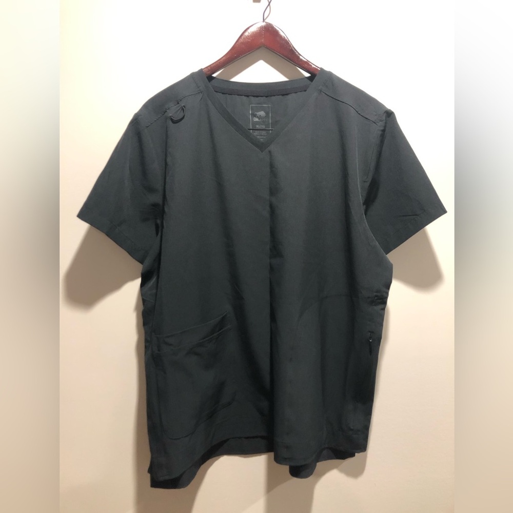 Black V-Neck Scrub Shirt NWT